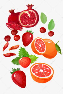 新鲜水果高清素材免费下载 石榴与橙子的视觉盛宴